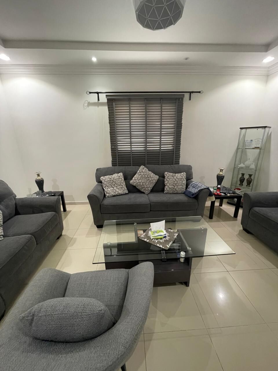 Al Narjis, Furniture, SAR 150,  Wood Blinds Dark Grey For Sale