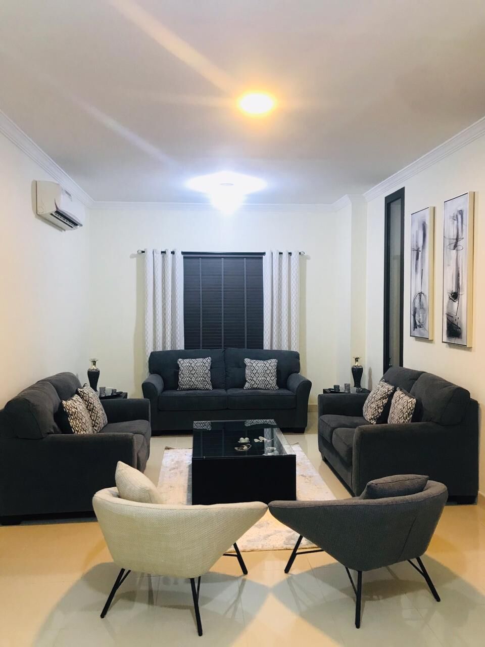 Al Narjis, Furniture, SAR 150,  Wood Blinds Dark Grey For Sale