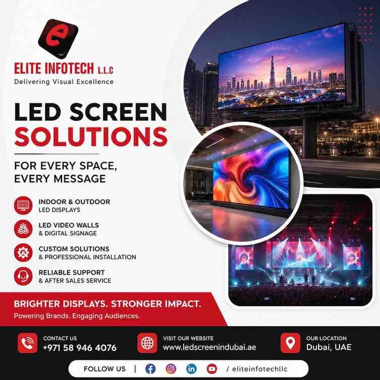 Dubai, Creative, Commercial LED Display Dubai | Elite Infotech LED Solutions