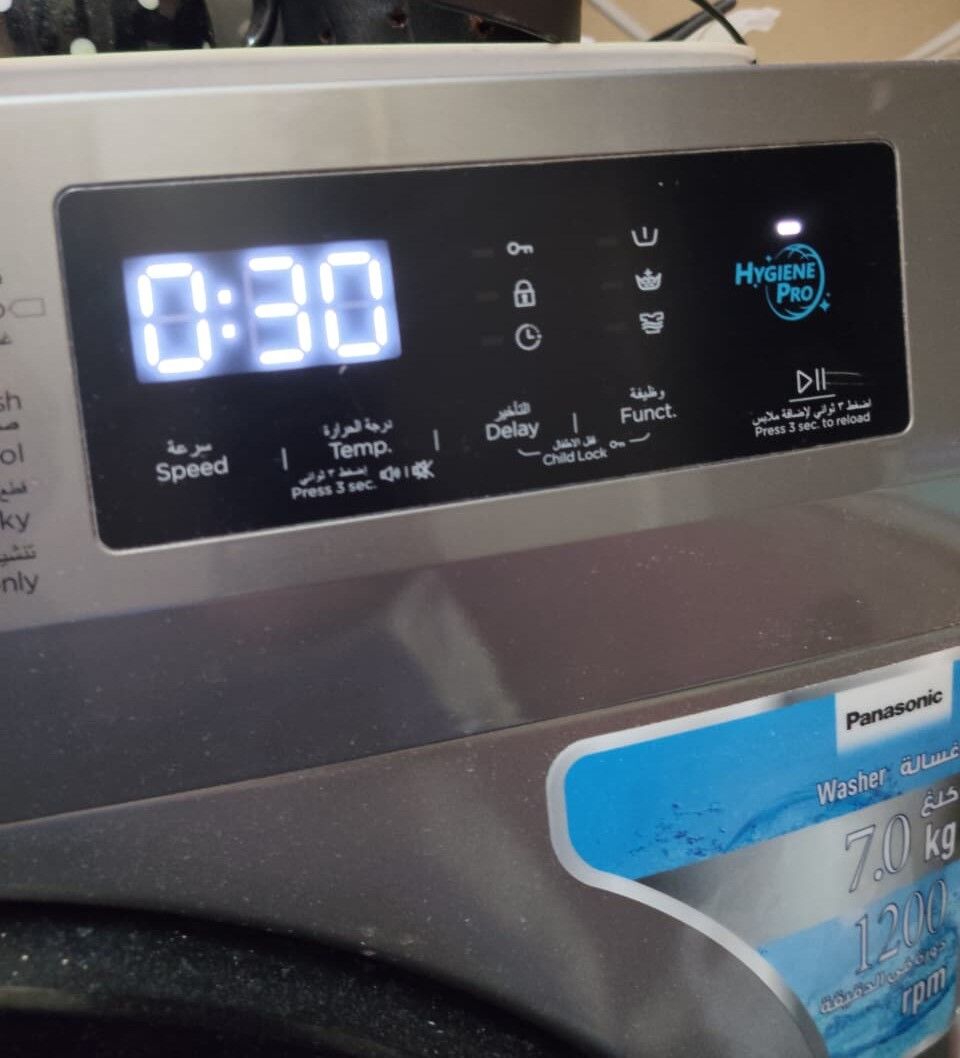 Riyadh, Appliances, SAR 1200,  Panasonic Fully Automatic Front Load Washing Machine Model: NA-127MG2 - 15 Programs