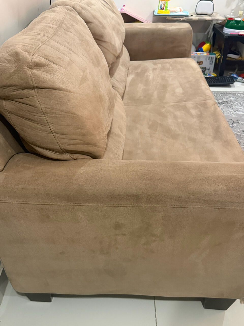 Riyadh, Furniture, SAR 750,  Beige 3-Seater + 2-Seater + Recliner Sofa Set For Sale | Riyadh
