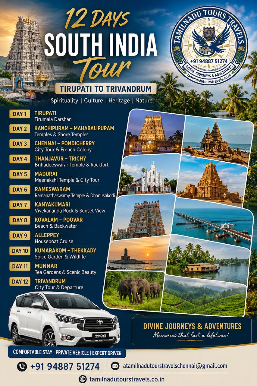 Chennai, Travel, South India Tour Package From Tamil Nadu