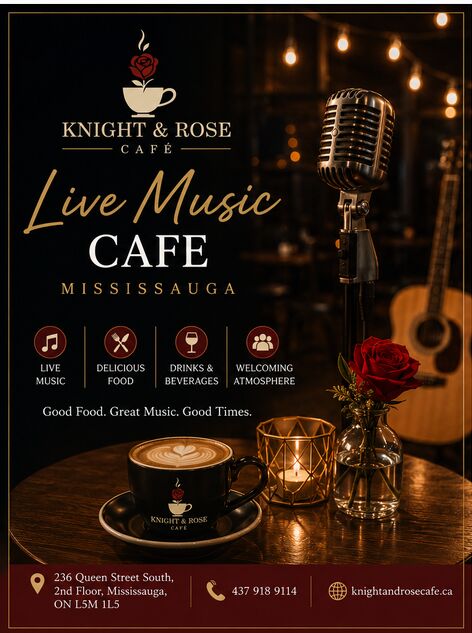Mississauga, Food, CAD 149,  Good Food And Great Tunes At A Live Music Cafe In Mississauga