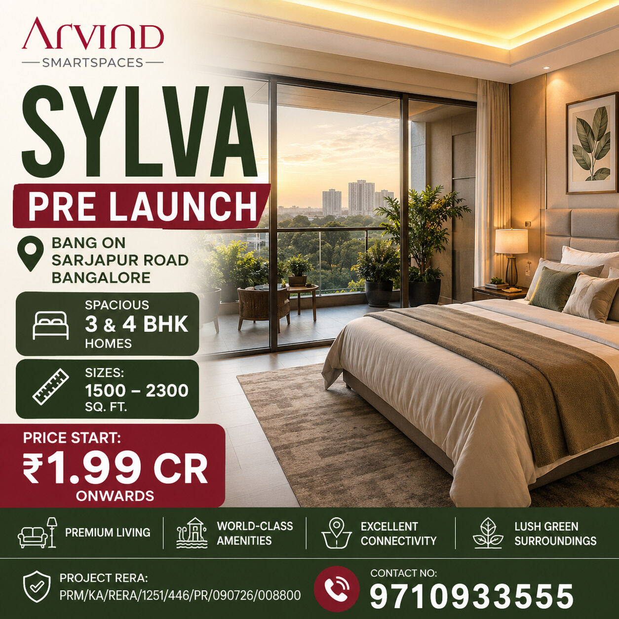 Bangalore, Real Estate For Sale, 3 BR,  1500 Sq. Feet,  Arvind Sylva Sarjapur Road Amenities That Elevate Everyday Living