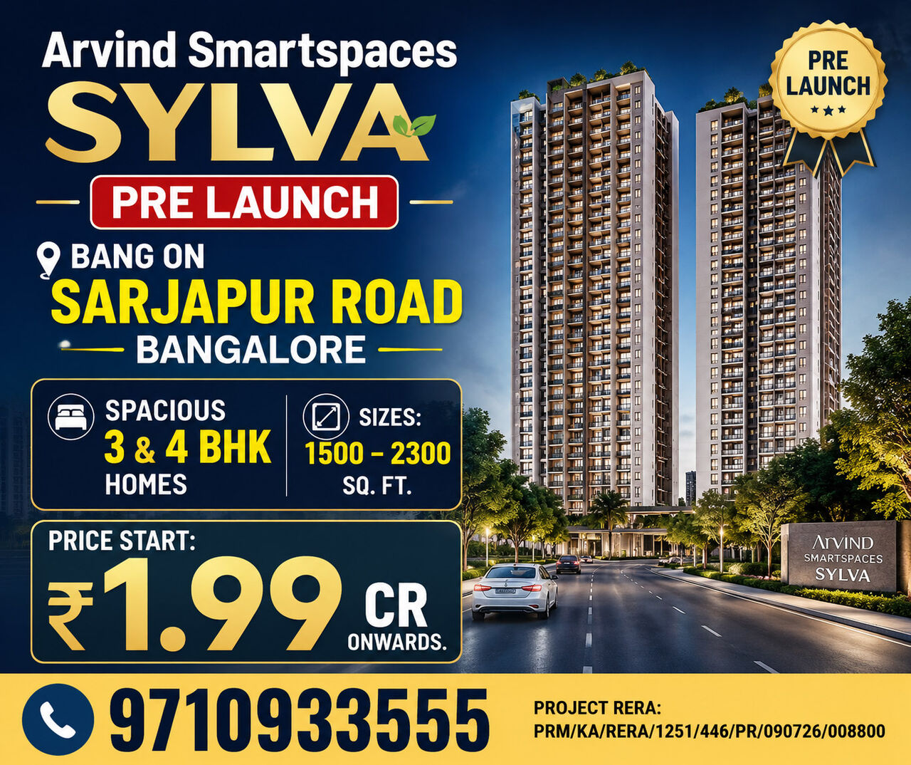 Bangalore, Real Estate For Sale, 3 BR,  1500 Sq. Feet,  Arvind Sylva Sarjapur Road Amenities That Elevate Everyday Living