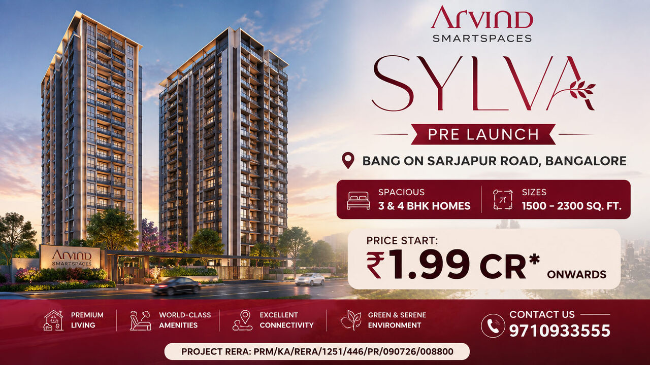 Bangalore, Real Estate For Sale, 3 BR,  1500 Sq. Feet,  Arvind Sylva Sarjapur Road Amenities That Elevate Everyday Living