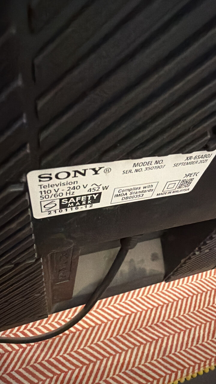 Riyadh, Electronics, SAR 4999,  SONY 65 Inch OLED TV  TOP OF THE LINE  Model No- XR 65 A 80 J