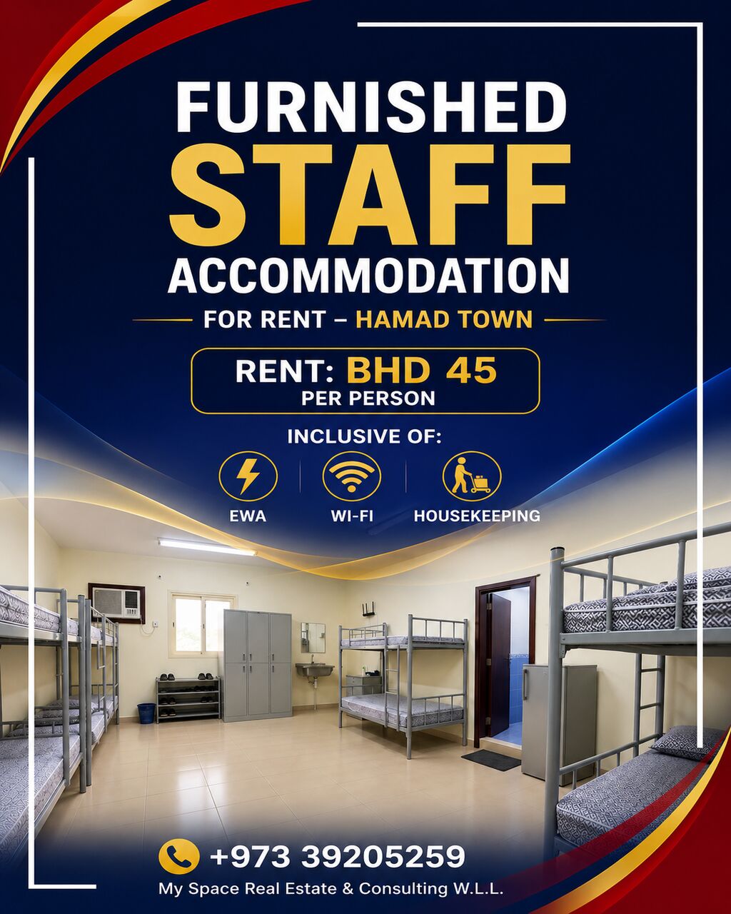 Hamad Town, Staff Accommodation, BHD 45,  Ready-to-Use Staff Accommodation For Rent In Hamad Town | Ideal For Company Staff Housing