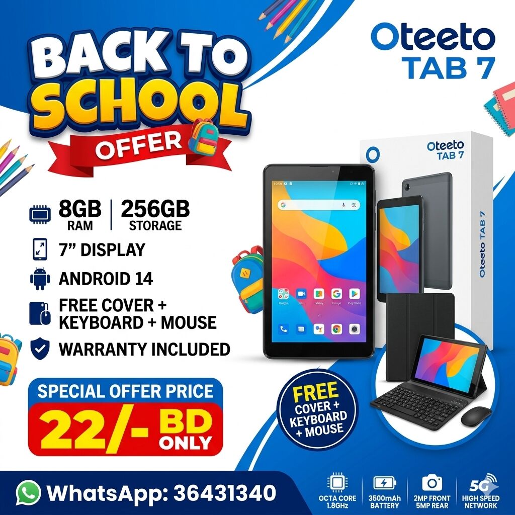 Isa Town, Computers, BHD 22,  Special Offer New Smart 5G Tab 7 With Keyboard Mouse RAM 8GB 256GB Storage (Only In 22-BD)
