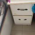 SAR 250,  White Almirah Or Cupboards, Mirror Set And Two Side Tables