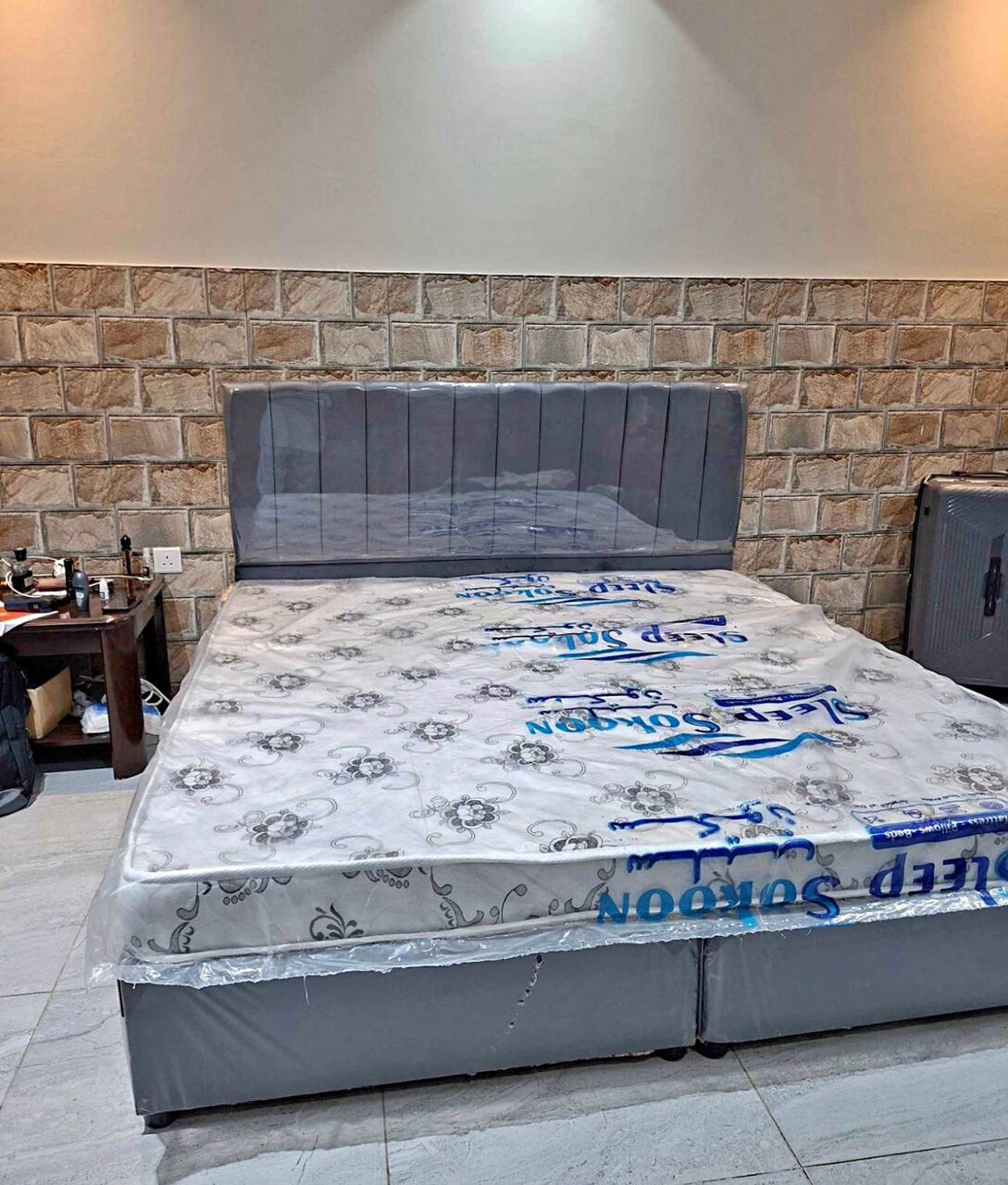 Al Safa, Furniture, SAR 600,  Luxury King Size Bed 180×200cm + 15cm Medicated Mattress | Brand New