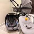 SAR 750,  Kinderkraft JULI Stroller + Infant Car Seat + CALMEE Baby Bouncer