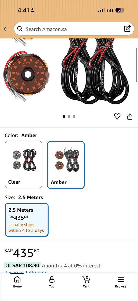 Jeddah, Auto Parts, SAR 200,  Two-Light Add-On Cyclone V2 Kit - Amber - 2.5 Meters Long