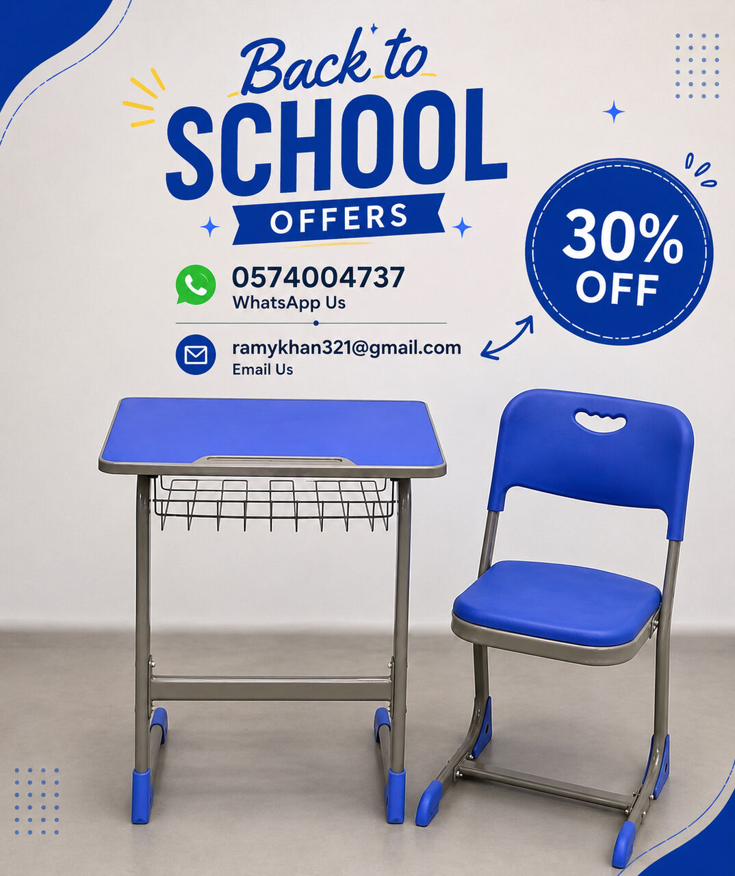 Jeddah, Furniture, SAR 179,  Special Back To School Offers On Brand New Study Tables