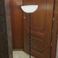 SAR 35,  Used Black Metal Floor Lamp With A White Plastic Shade, In Excellent Condition