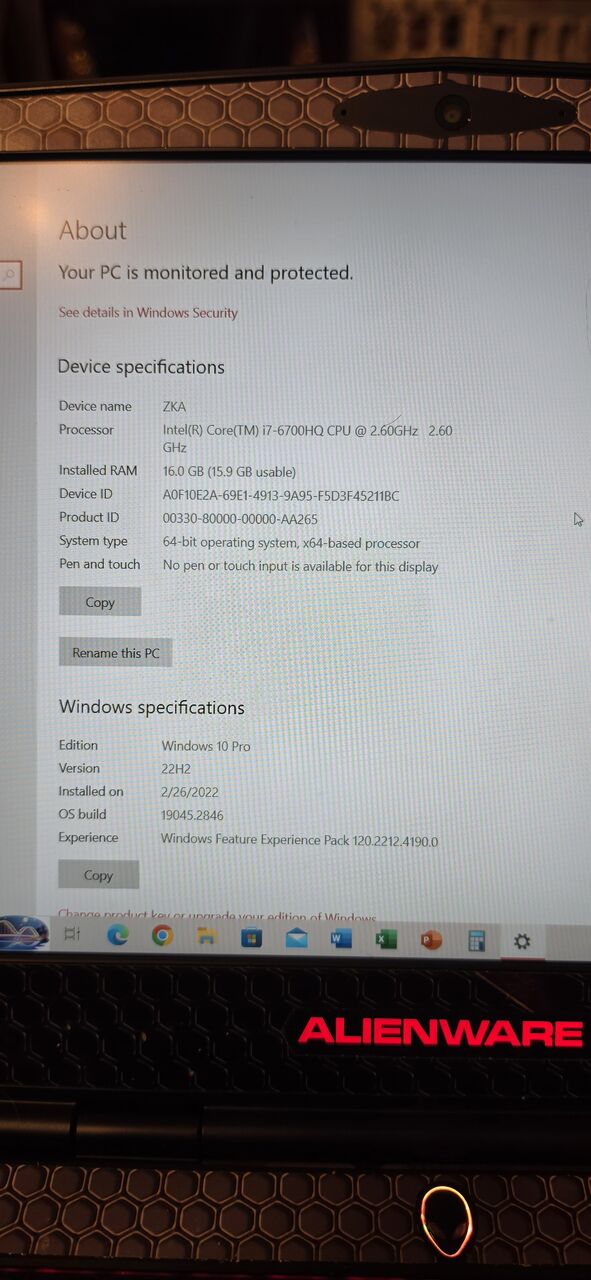 Riffa, Computers, BHD 250,  For Sale Alienware 👽 Laptop