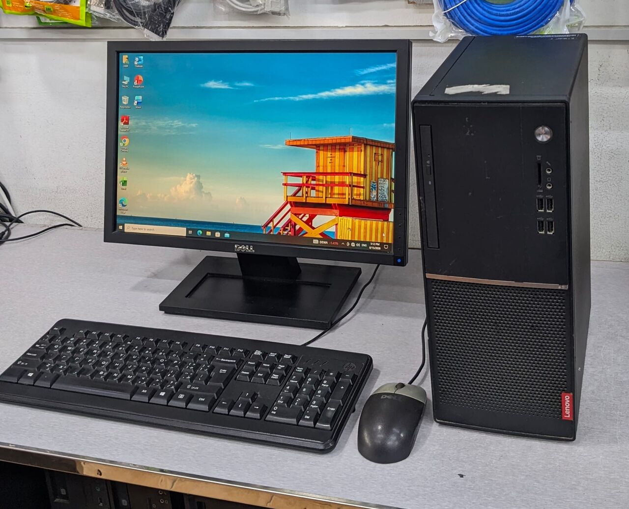 Manama, Computers, BHD 73,  Lenovo Core I5 7th Gen 3.0Ghz 8GB RAM 256GB SSD 19" Monitor Computer Set Ready To Use