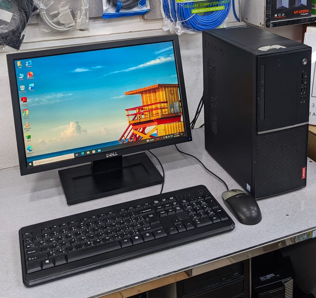 Manama, Tablet Computers, BHD 73,  Lenovo Core I5 7th Gen 3.0Ghz 8GB RAM 256GB SSD 19" Monitor Computer Set Ready To Use