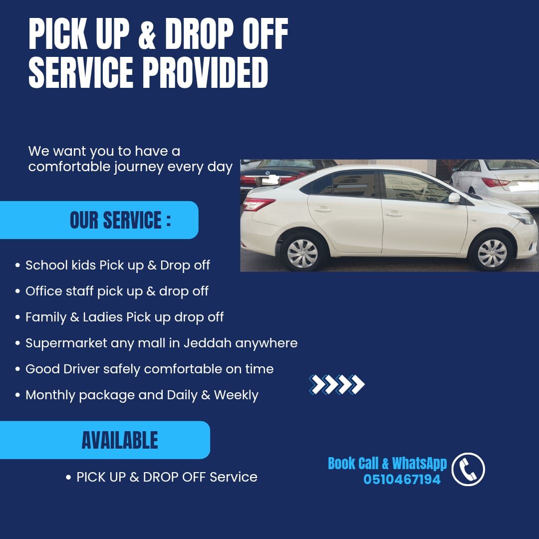 Jeddah, Pick Up & Drop Off, Pick Up & Drop Off Service Available