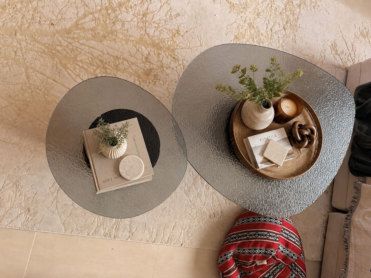 Riyadh, Furniture, SAR 1000,  Mushroom Glass Top Center Table
