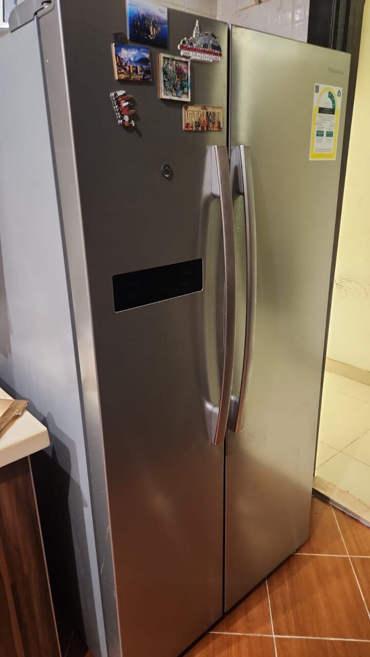 Al Aziziyah, Appliances, SAR 1000,  Panasonic Two Doors Refrigerator 18 Cubic Feet Stainless Steel Full-Sized Side-by-Side
