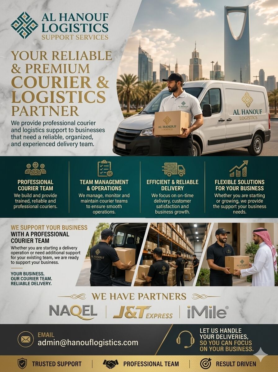 Riyadh, Delivery, Courier & Logistics Support