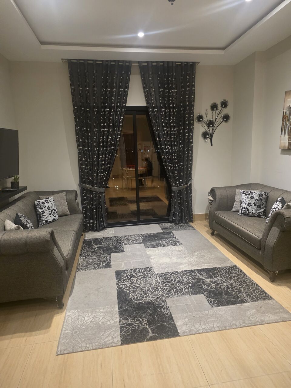 Khobar, Furniture, SAR 800,  7-Seater Sofa &ndash; SAR 800  Elegant Grey 7-seater Sofa Set In Good Condition, Gently Used.