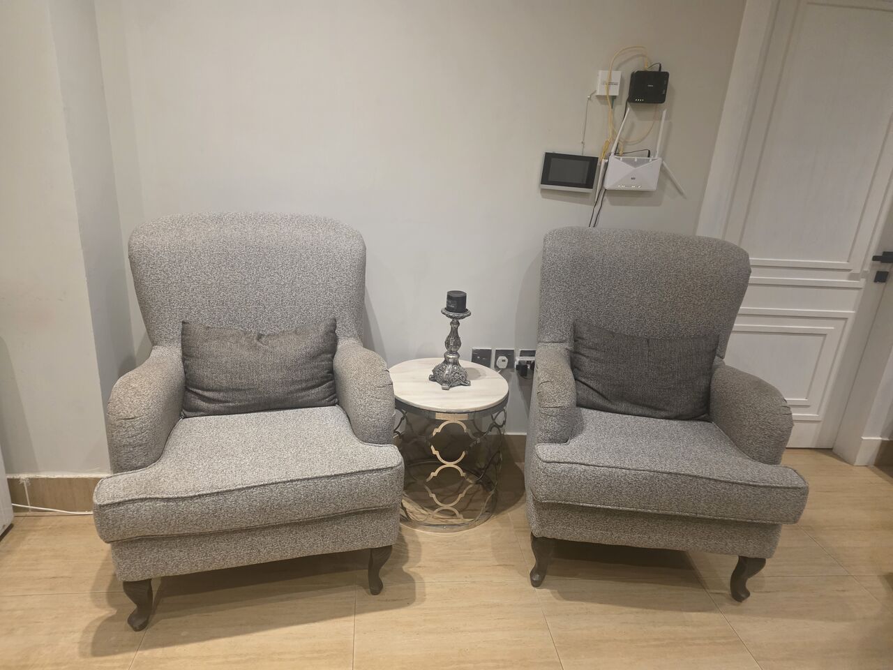 Khobar, Furniture, SAR 800,  7-Seater Sofa &ndash; SAR 800  Elegant Grey 7-seater Sofa Set In Good Condition, Gently Used.