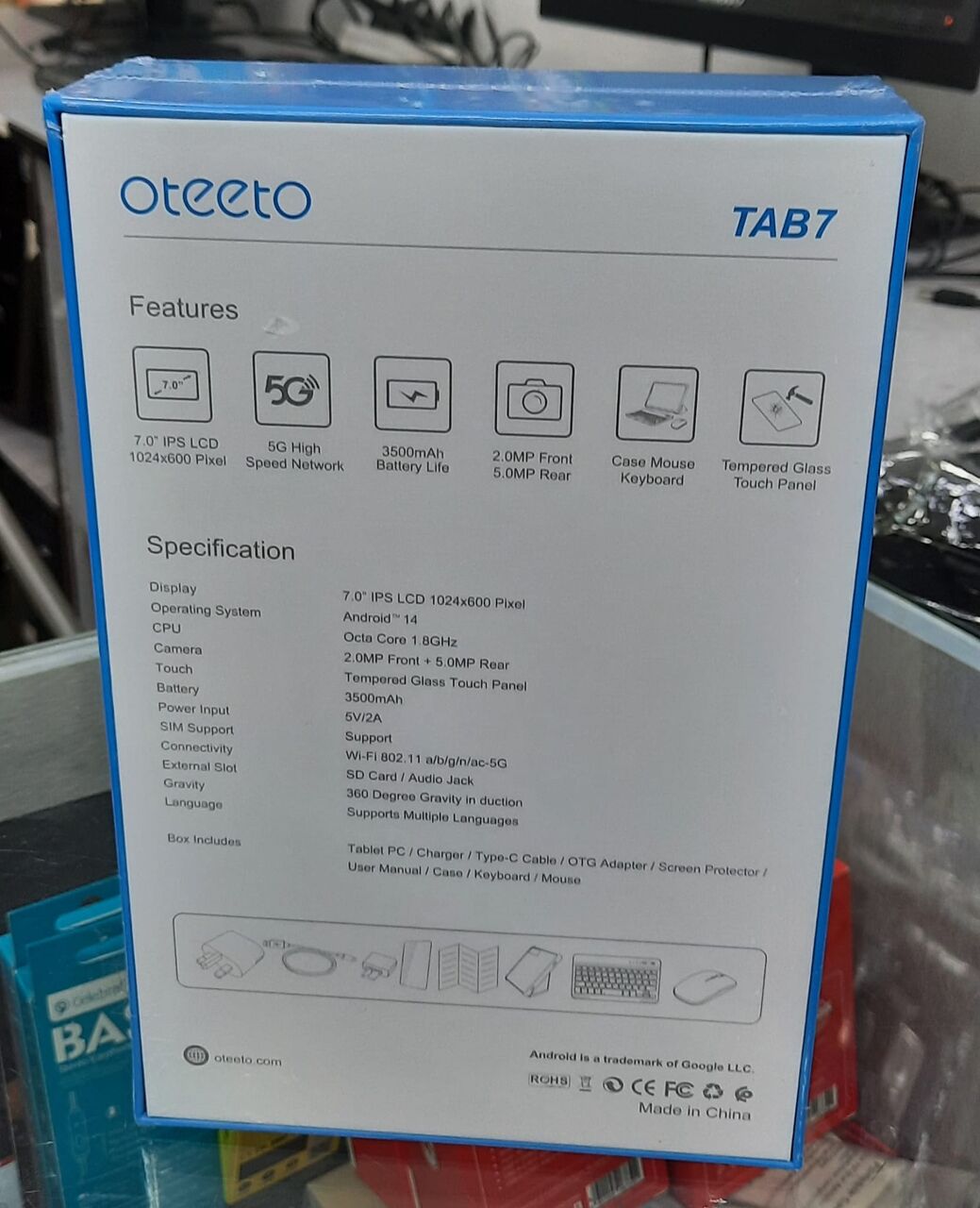 Riffa, Tablet Computers, BHD 24,  OTEETO TAB 7 Octa-core 1.8 GHz 8GB + 256 GB With 6 Month Warranty 24 BD Only