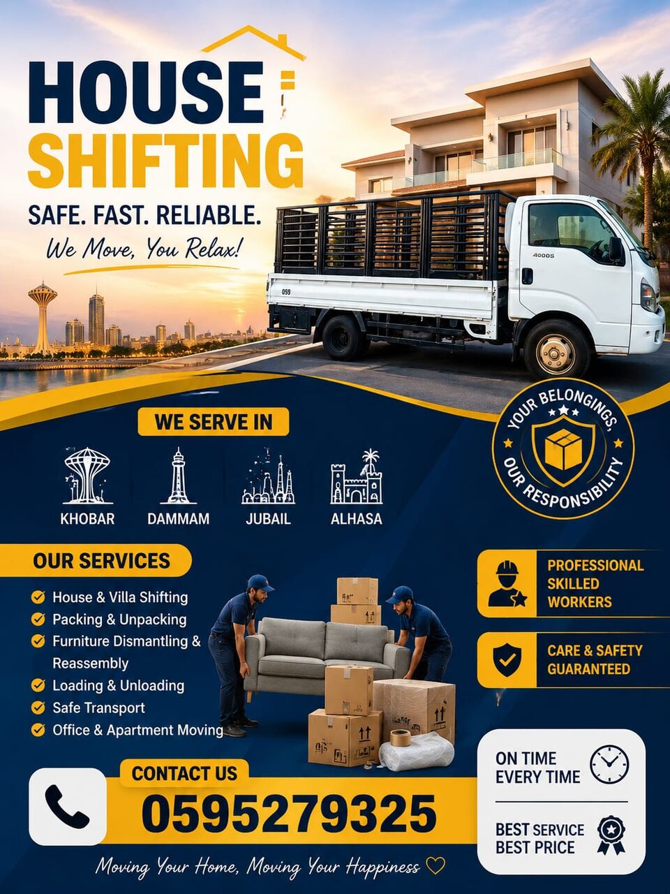 Thuqbah, Labor/Moving, 🏠 HOUSE SHIFTING & MOVERS 🚚 Professional & Reliable Moving Services In Saudi Arabia 🇸🇦
