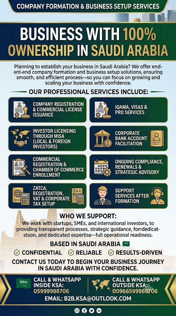Madinah, Business, The Business Consultant (Business Start Up Formation & Support Services MISA & ZATCA)...!