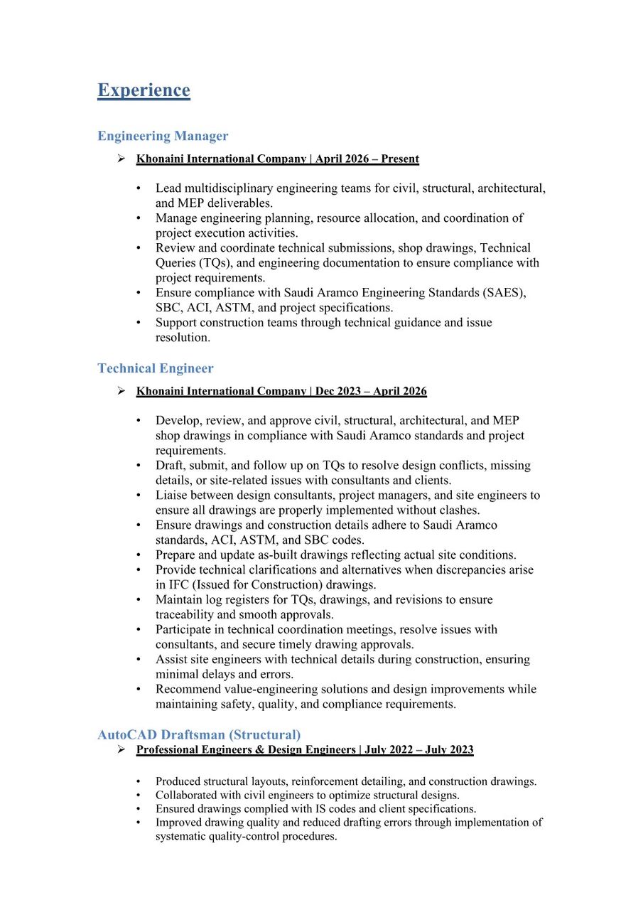Riyadh, Job Seekers, Civil Technical Engineer