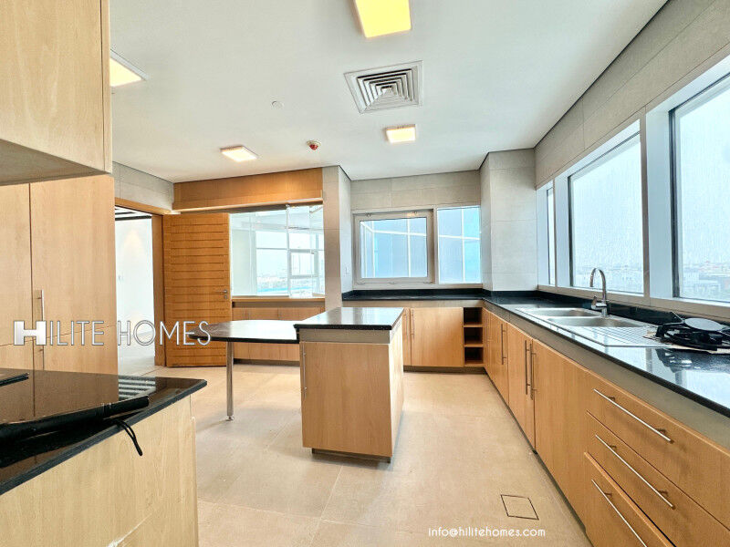 Salmiya, Apartments, Flats, Houses & Villas, KWD 850/month,  3 BR,  Modern Full Floor Seaview Apartment For Rent In Salmiya