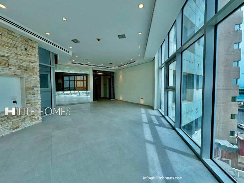 Salmiya, Apartments, Flats, Houses & Villas, KWD 850/month,  3 BR,  Modern Full Floor Seaview Apartment For Rent In Salmiya