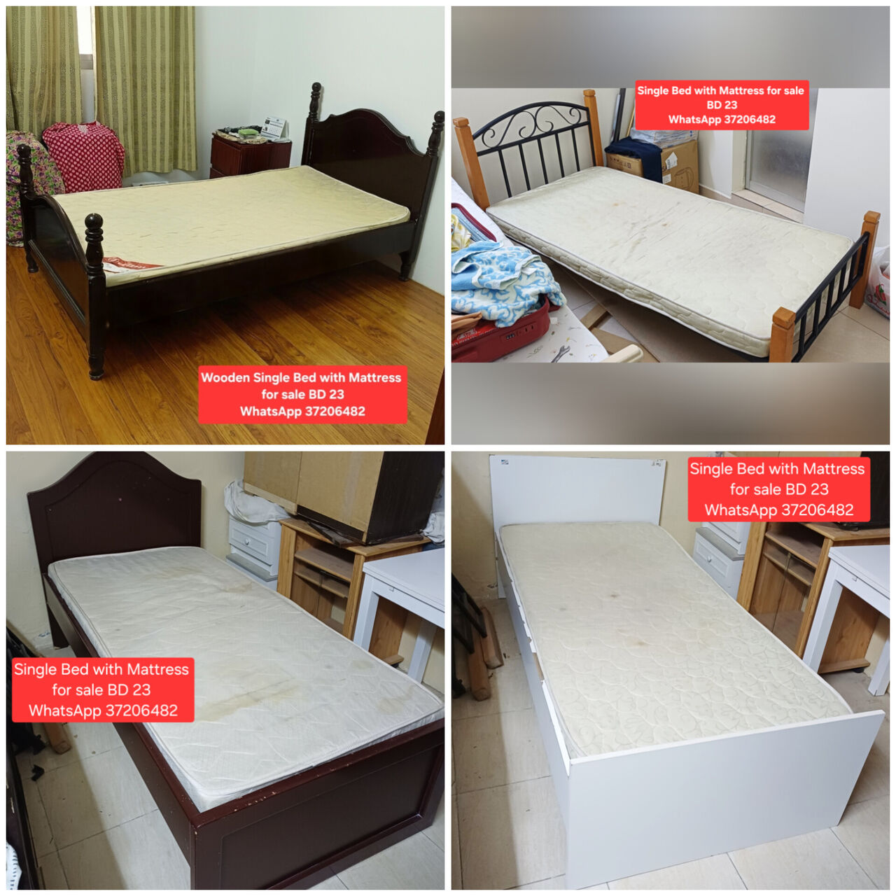 Manama, Furniture, BHD 50,  ✅️ Variety Of Bed With Mattress King Queen Double Single For Sale With Delivery