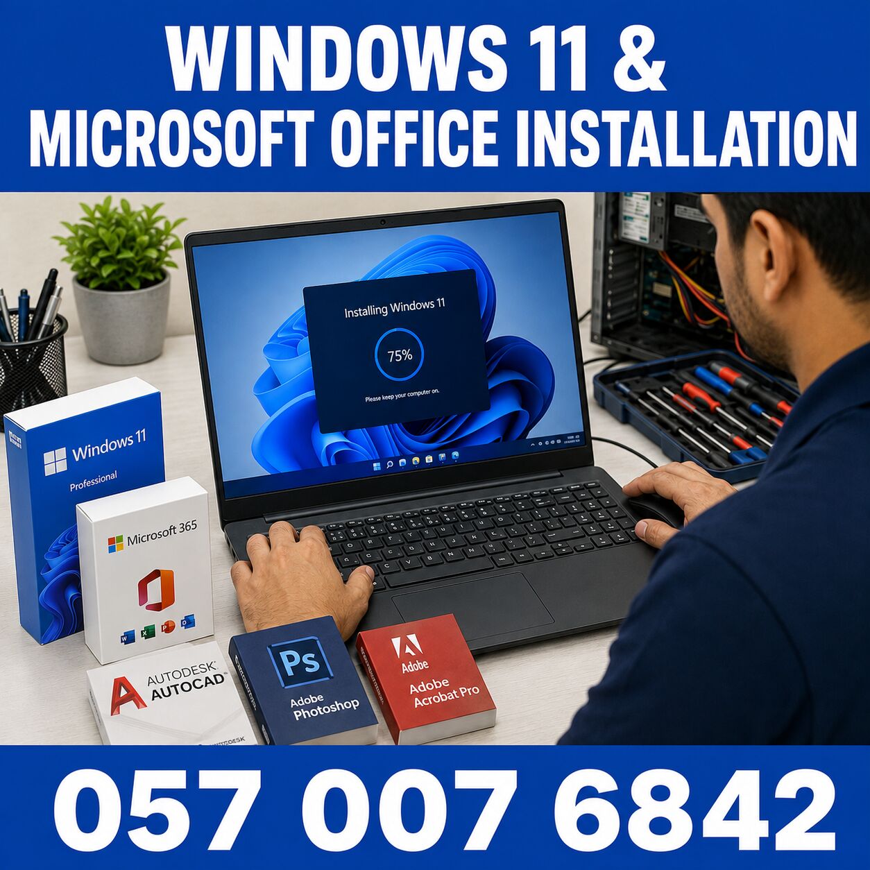 Olaya, Software Development, 🟦🟦 WINDOWS 11 & MICROSOFT OFFICE INSTALLATION | RIYADH | 057 007 6842 🟦🟦