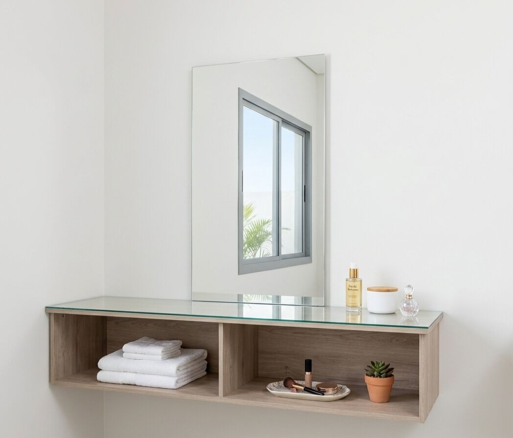 Hamad Town, Furniture, BHD 18,  Vanity Mirror With Shelf