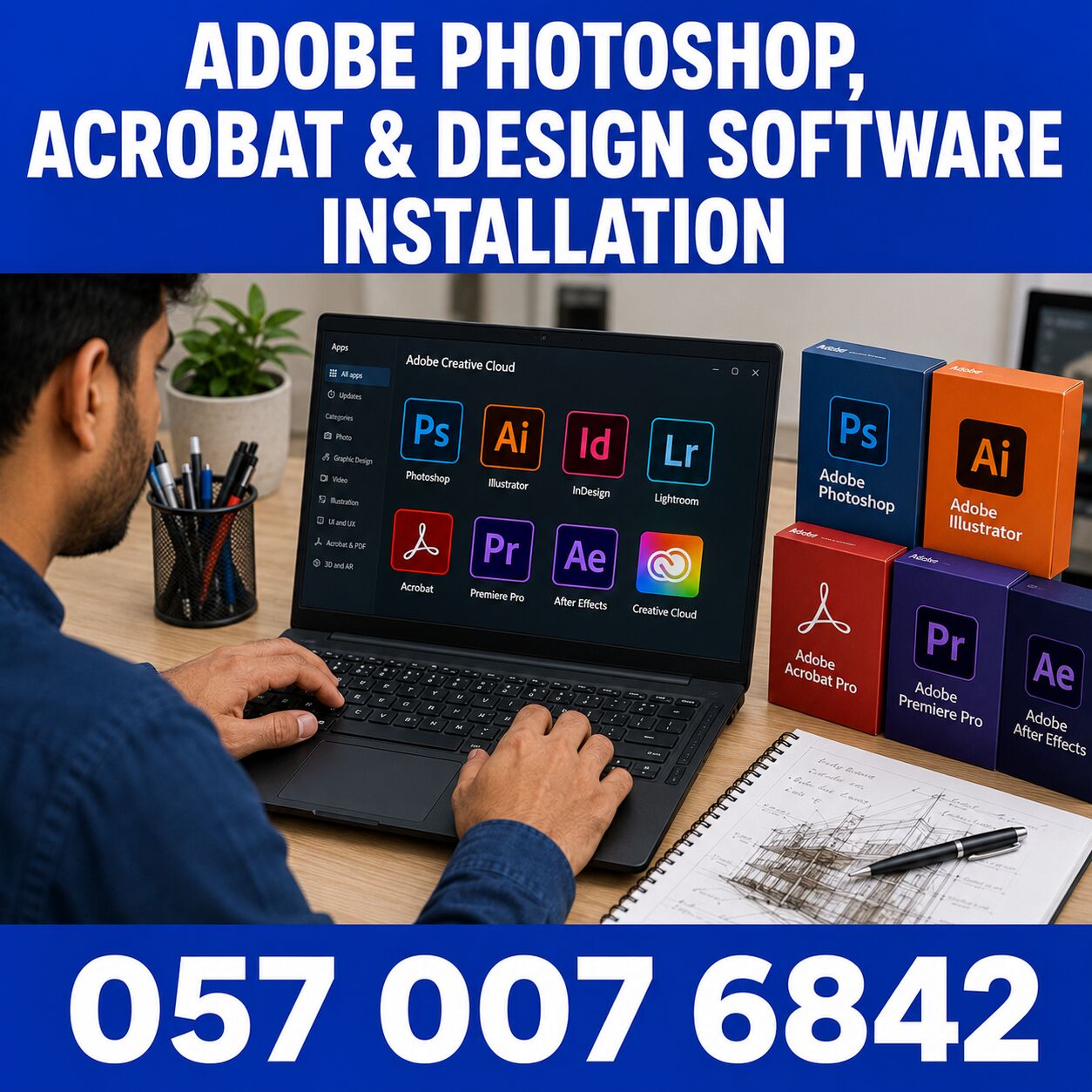 Al Sulaymaniyyah, Software Development, 🟦🟦 ADOBE PHOTOSHOP, ACROBAT & DESIGN SOFTWARE INSTALLATION | RIYADH | 057 007 6842 🟦🟦