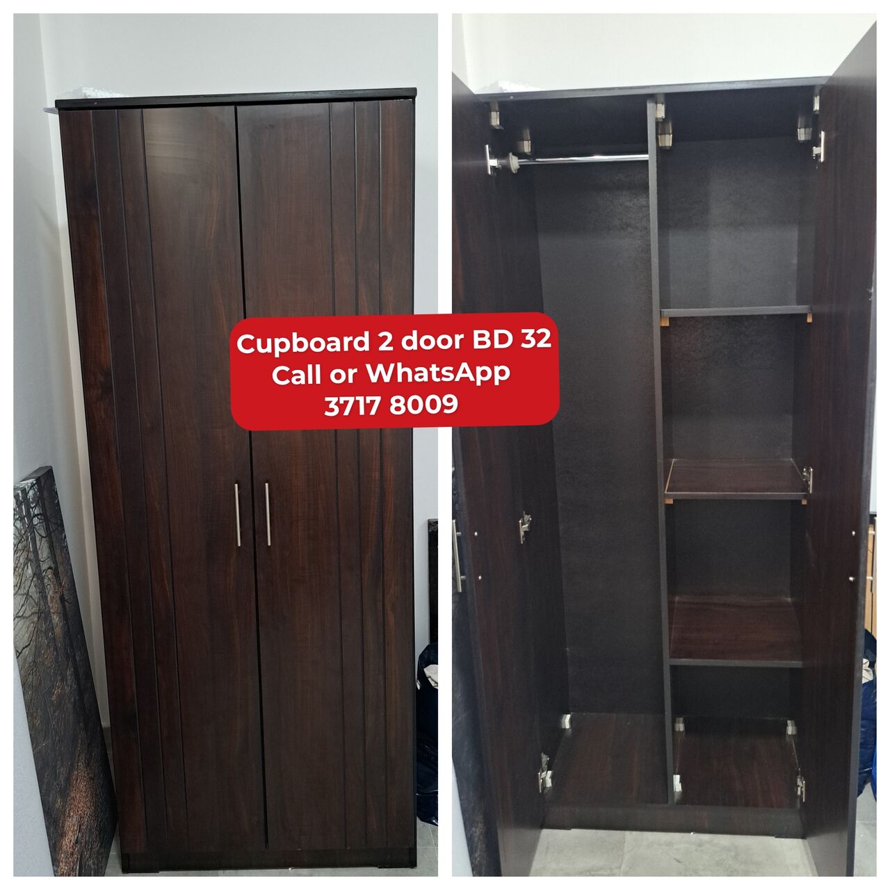 Manama, Furniture, BHD 32,  @@Cupboard 2 Door In Good Condition For Sale With Delivery