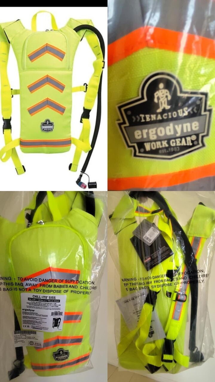 Adliya, Bicycles, BHD 15,  Ergodyne Chill 5155 Low-Profile Hydration Pack &ndash; 2 Liter, Hi-Vis Lime. R