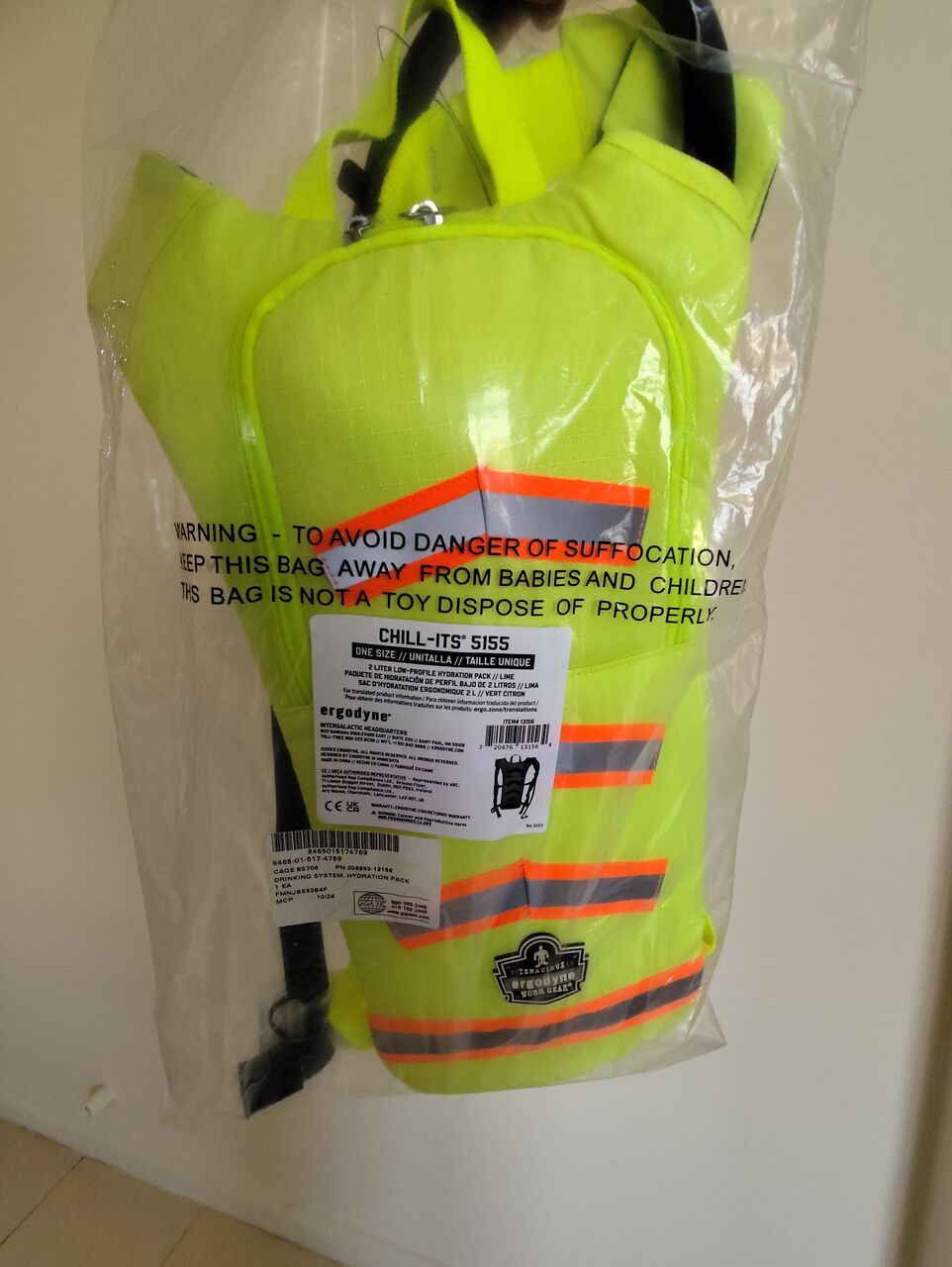 Adliya, Bicycles, BHD 15,  Ergodyne Chill 5155 Low-Profile Hydration Pack &ndash; 2 Liter, Hi-Vis Lime. R