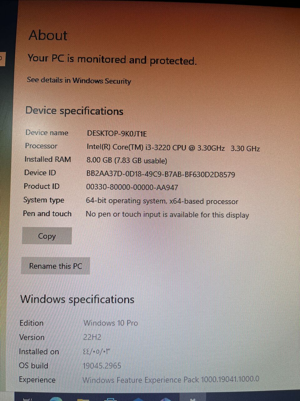 Umm Al Hamam, Computers, SAR 600,  Lenovo I3 Desktop With Monitor