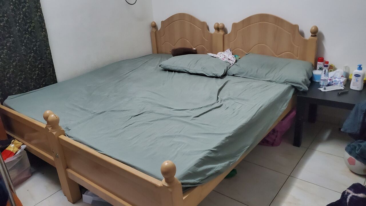 Al Aziziyah, Furniture, SAR 500,  2 Single Beds - Malaysian Wood