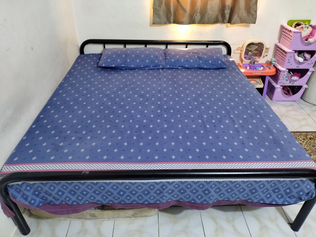 Jeddah, Furniture, SAR 350,  Iron Double Bed With Mattress