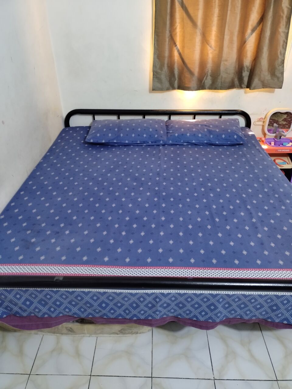 Jeddah, Furniture, SAR 350,  Iron Double Bed With Mattress