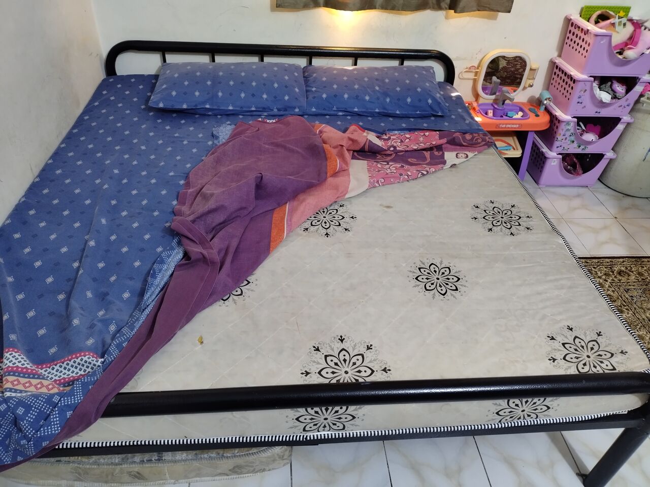 Jeddah, Furniture, SAR 350,  Iron Double Bed With Mattress
