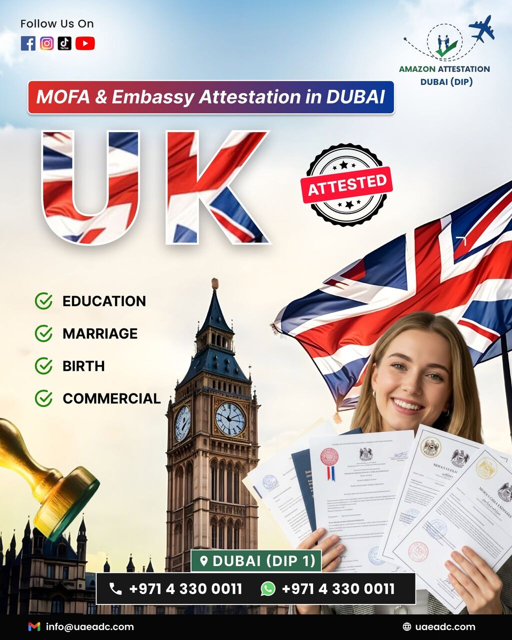 Dubai, Education, UK Document Attestation Services In Dubai (DIP)