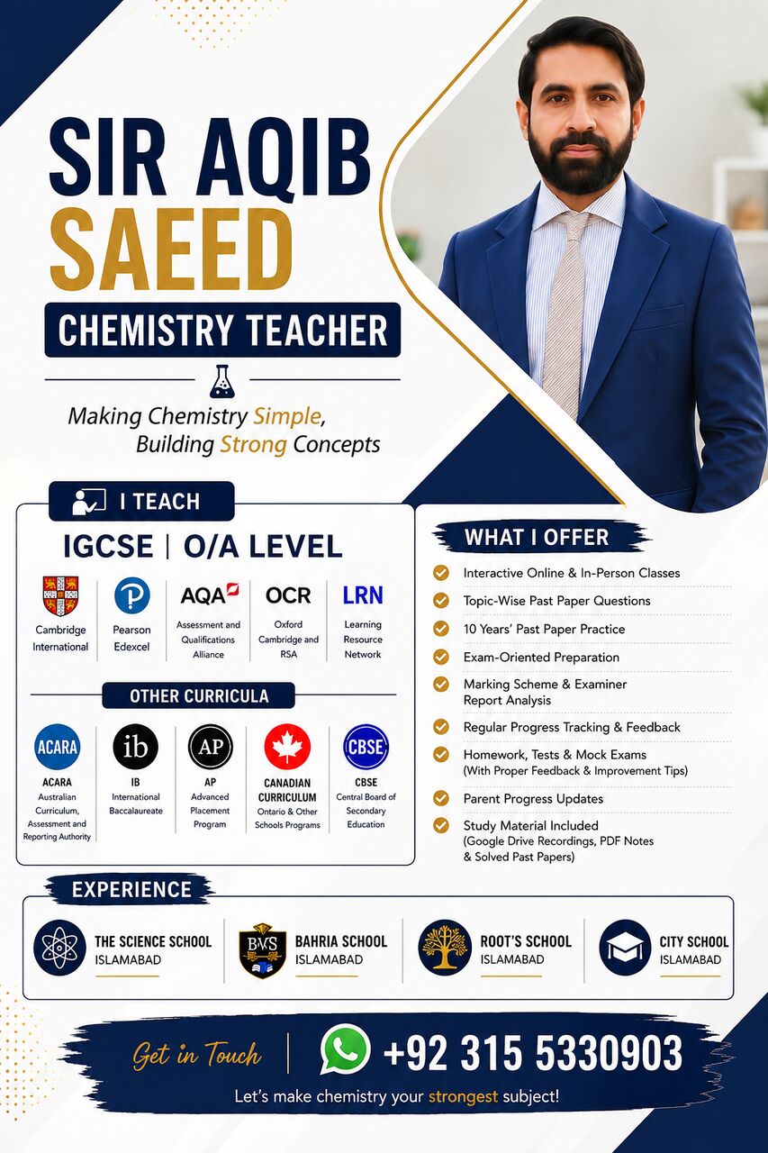 Kuwait City, Education, Chemistry Tutor
