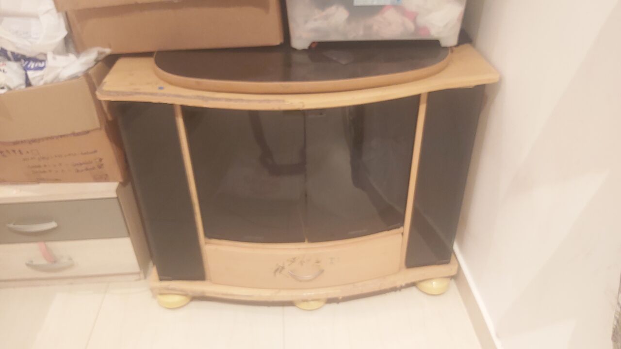 Galali, Furniture, BHD 5,  Movable TV Trolley With Sliding Glass Top.
