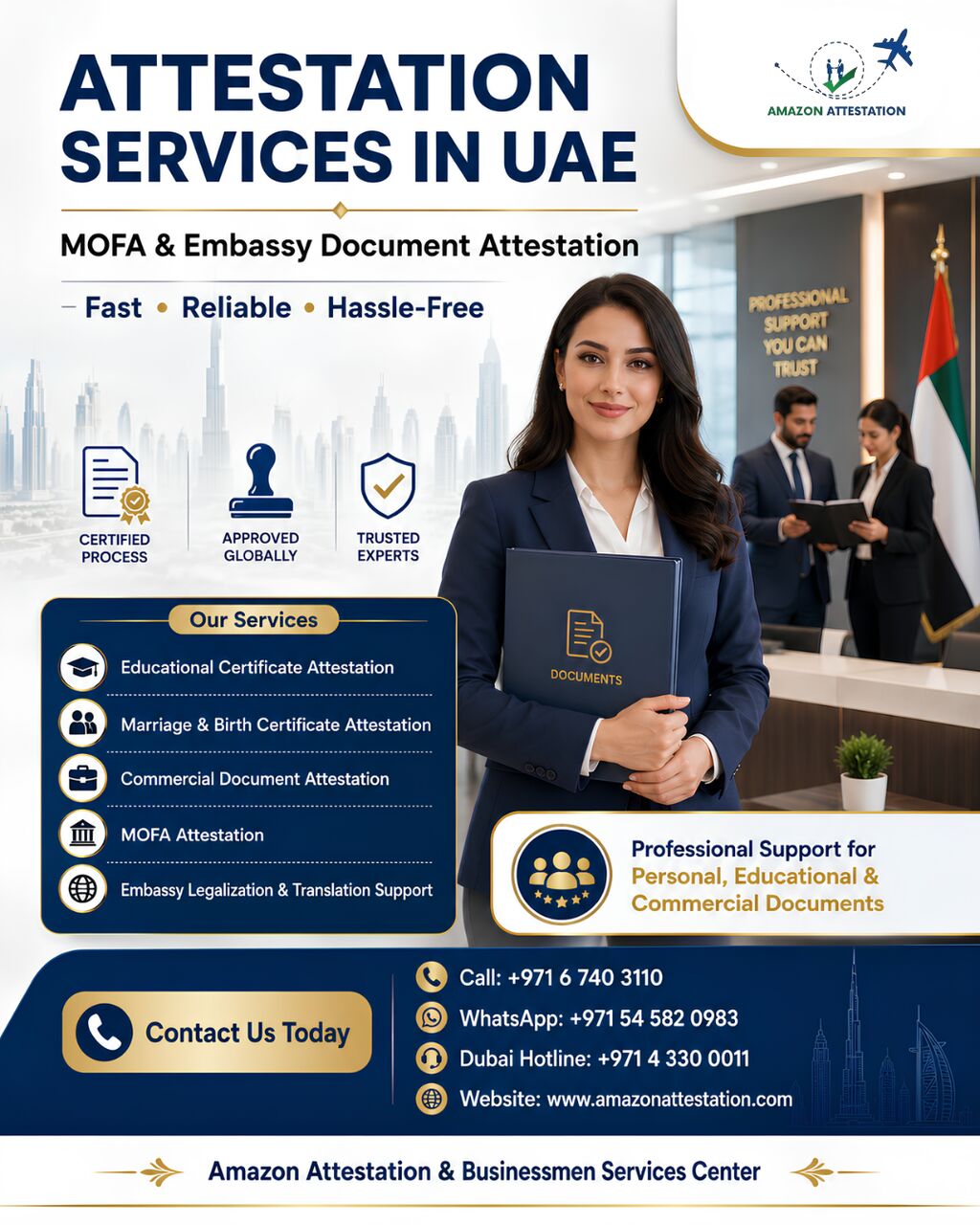 Ajman, Business, Attestation Services In UAE, MOFA & Embassy Document Attestation